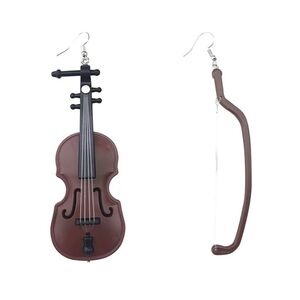 Asymmetric Violin Drop Earrings